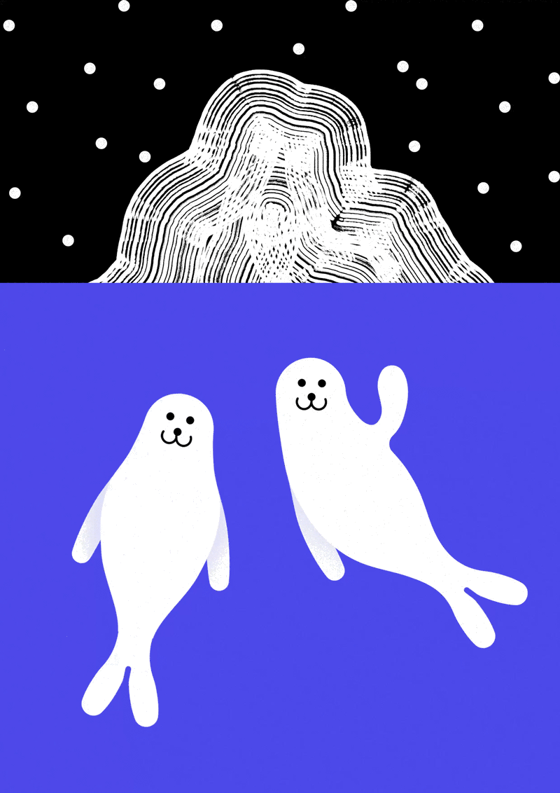 Julia-Schwarz-Illustration_Seals-iceberg