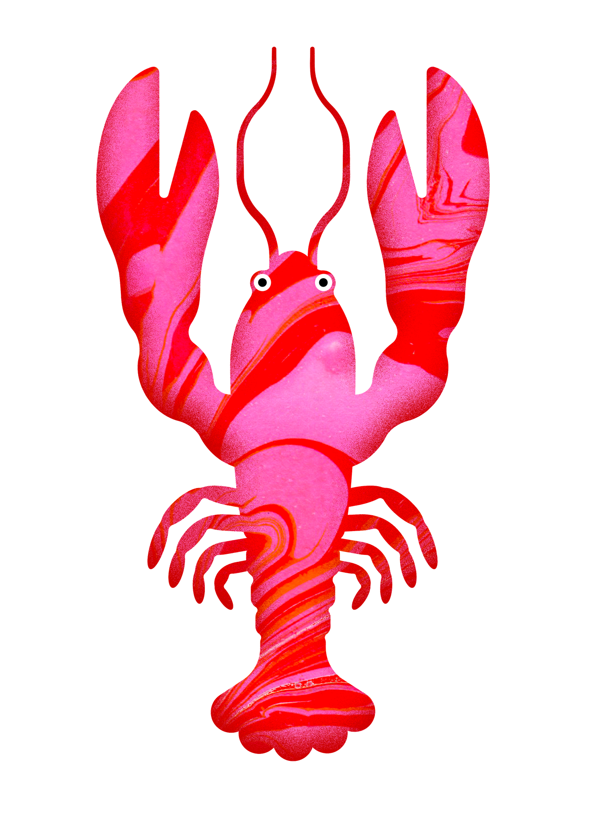 Julia-Schwarz-Illustration_Paper-mabrling_Lobster